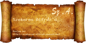 Szekeres Alfréd névjegykártya